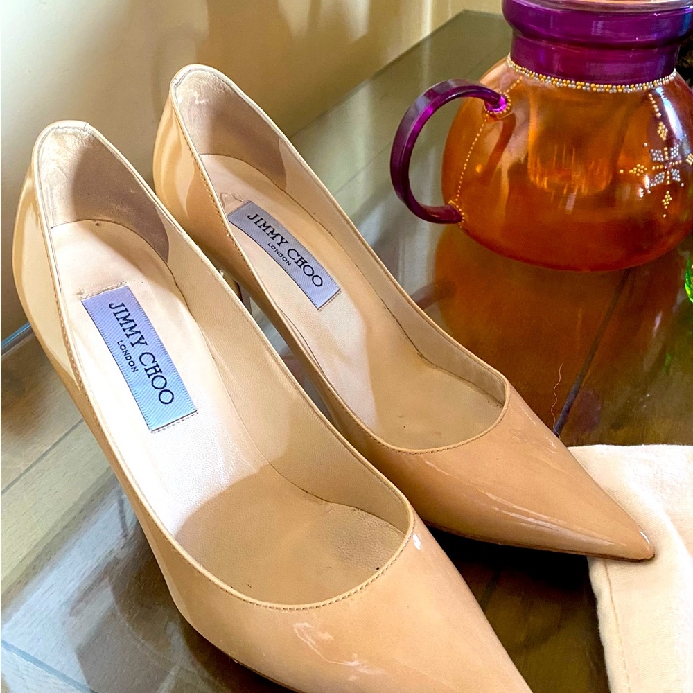 Jimmy Choo created in London 🏴󠁧󠁢󠁥󠁮󠁧󠁿 Beige Patton leather Pumps